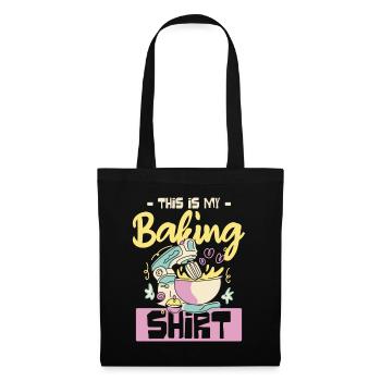 C’est ma chemise de pâtisserie Creative Baker - Sac en tissu - noir - Devant
