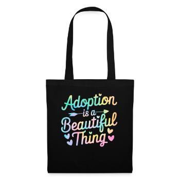 L’adoption est une belle chose Tie Dye drôle - Sac en tissu - noir - Devant