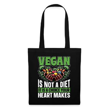Vegetarian Vegan Is Not A Diet It Is Animal Lover - Tote Bag - black - Front