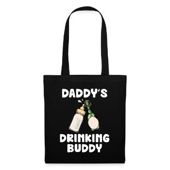 Le copain de boisson de papa drôle de bébé Design - Sac en tissu - noir - Devant