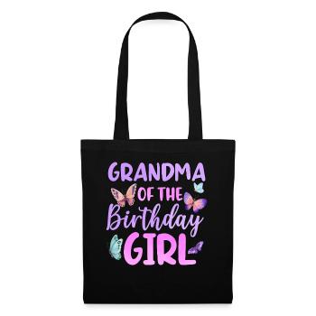 Grand-mère de la fille d’anniversaire - Sac en tissu - noir - Devant