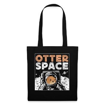 Otter Pun Astronaute des sciences de l’espace - Sac en tissu - noir - Devant