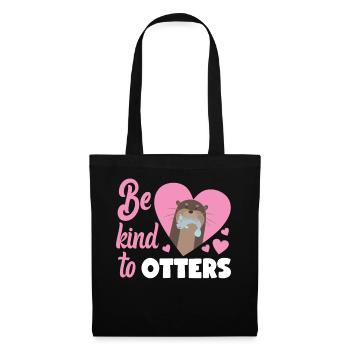 Otter Pun Be Kind To Otters - Tote Bag - black - Front