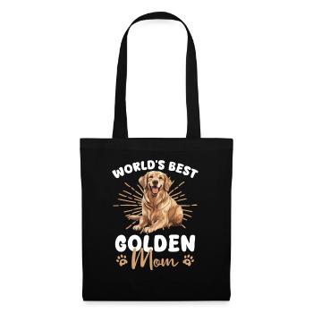 Golden Retriver Groovy Golden Mom - Sac en tissu - noir - Devant