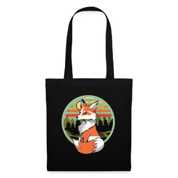 Retro Vintage Fox Foxes Natural 80s 90s - Tote Bag - black - Front