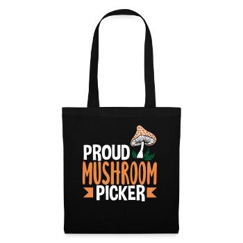 Fier cueilleur de champignons Amateur de champignons - Sac en tissu - noir - Devant