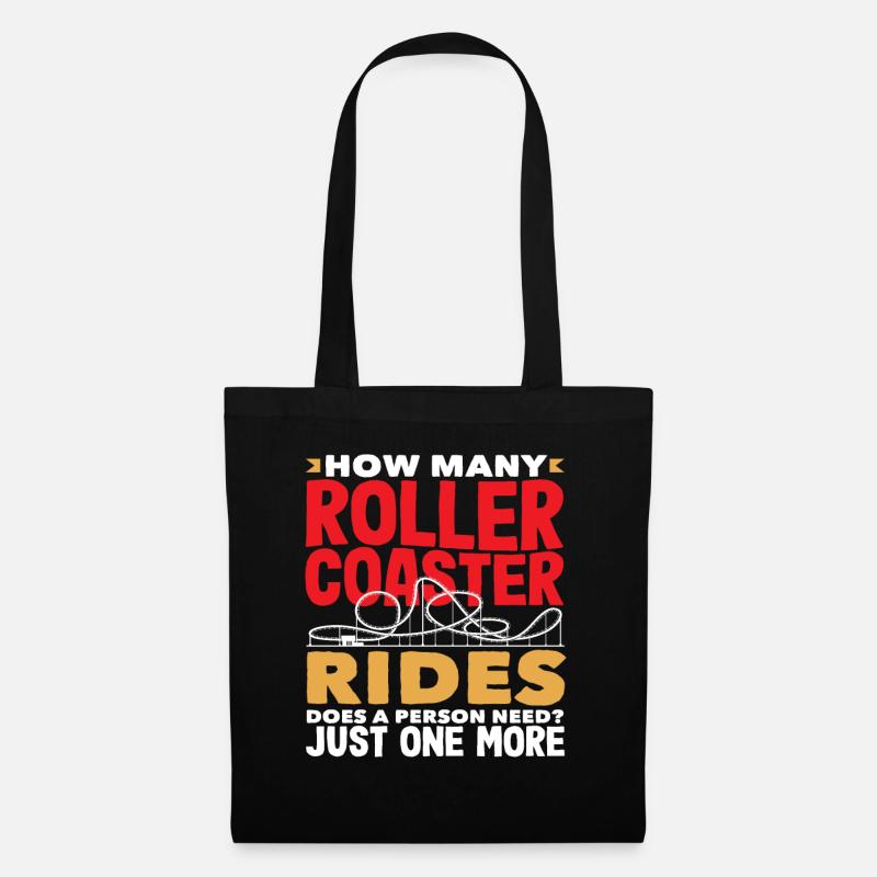 How many roller coaster rides does a person need? - Tote Bag - black