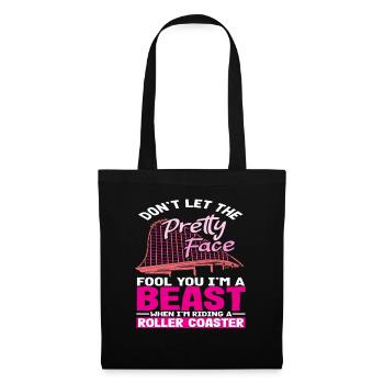 Aventure en montagnes russes pour les visages courageux - Sac en tissu - noir - Devant