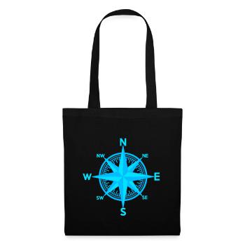 Wind rose maritime compass sailor sailor - Tote Bag - black - Front