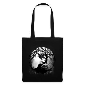 Halloween Mystical Raven Crow Forest Animals - Tote Bag - black - Front