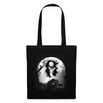 spiritual, angel, protector, guardian angel, moon - Tote Bag - black - Front