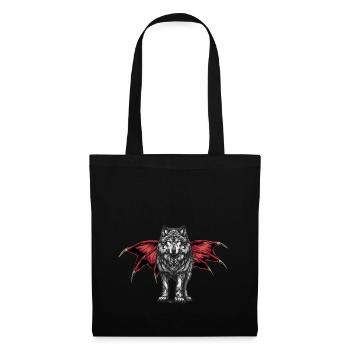 Halloween Wolf Wölfe Werwolf - Stoffbeutel - Schwarz - Vorne