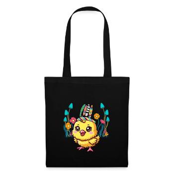 Hippie Chicken Chick Hippies Kids Child Easter - Tote Bag - black - Front