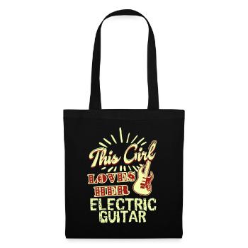 This Girl Loves Her Electric Guitar - Tote Bag - black - Front