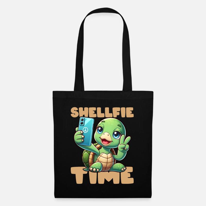 SHELLFIE TIME! - Tote Bag - black
