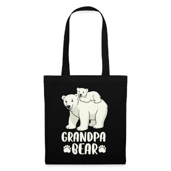 Grand-père Ours - Sac en tissu - noir - Devant