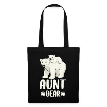 Aunt Bear - Stoffbeutel - Schwarz - Vorne