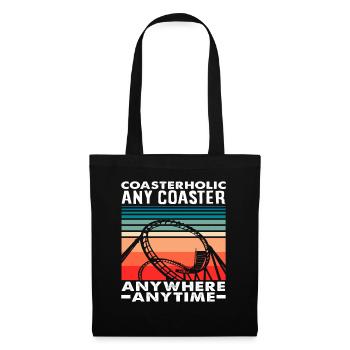 Roller Coaster Fan Coasterholic Passion - Tote Bag - black - Front