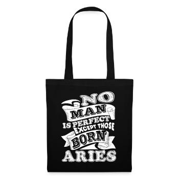 Aries No Man Is Perfect Except Those Born Aries - Tote Bag - black - Front