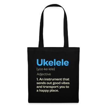 Ukelele Definition Gute Vibes Musik - Stoffbeutel - Schwarz - Vorne