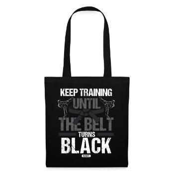 Ceinture noire : Motivation Martial Art Karaté - Sac en tissu - noir - Devant