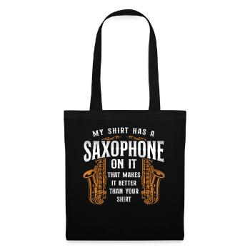 Saxophone Ma chemise a un saxophone - Sac en tissu - noir - Devant