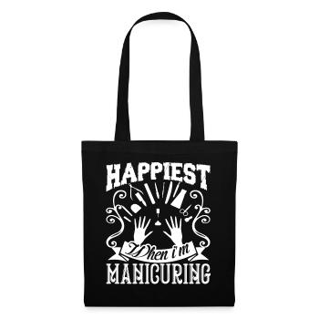 Manicurist Happiest When I am Manicuring - Tote Bag - black - Front