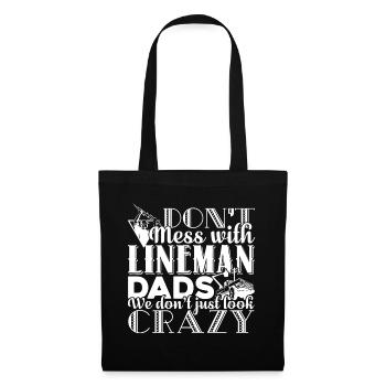 Lineman Don't Mess With Lineman Dads - Tote Bag - black - Front