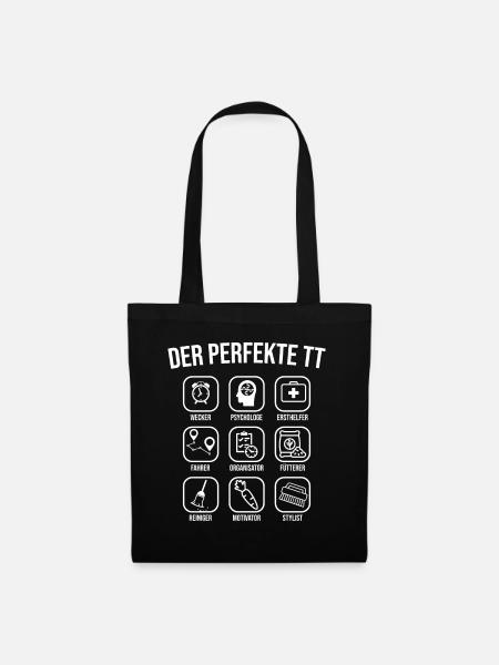 Der perfekte Turniertrottel Reiten Sport Reiter - Stoffbeutel - Schwarz