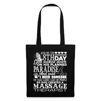 Massage Therapist God Created Massage Therapist - Tote Bag - black - Front