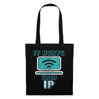 Drôle de dire « Ça brûle quand je fais » ! - Sac en tissu - noir - Devant