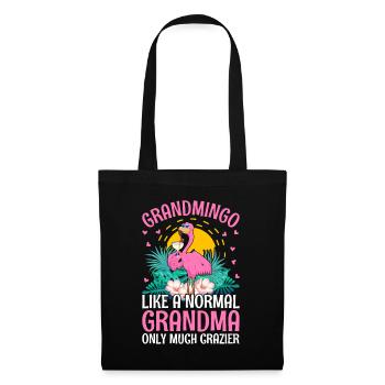 Flamingo Grandmingo Flamingo Grandma - Stoffbeutel - Schwarz - Vorne