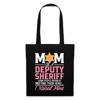 Stellvertretender Sheriff Mutter Ersthelfer Stellvertretende Mutter - Stoffbeutel - Schwarz - Vorne