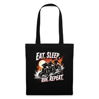 Motocross Eat Sleep Ride Repeat - Tote Bag - black - Front