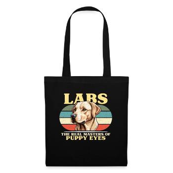 Labrador Retriever Labs : le véritable maître propriétaire d’animaux de compagnie - Sac en tissu - noir - Devant