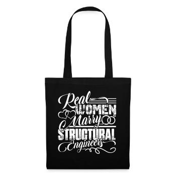 Real Women Marry Structural Engineers - Tote Bag - black - Front