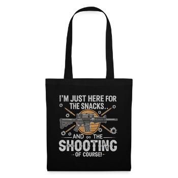 I’m just here for the snacks… and the shooting, of - Tote Bag - black - Front
