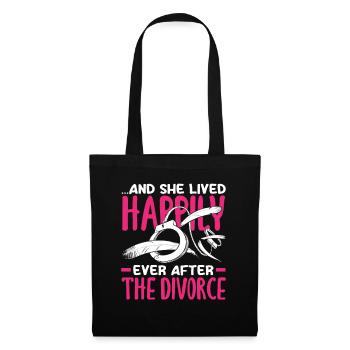 And she lived happily after the divorce and - Tote Bag - black - Front