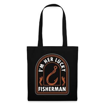 Pêche, pêche, pêche et pêche au brochet - Sac en tissu - noir - Devant