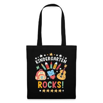 Pierres de jardin d’enfants – Design amusant pour les enfants - Sac en tissu - noir - Devant