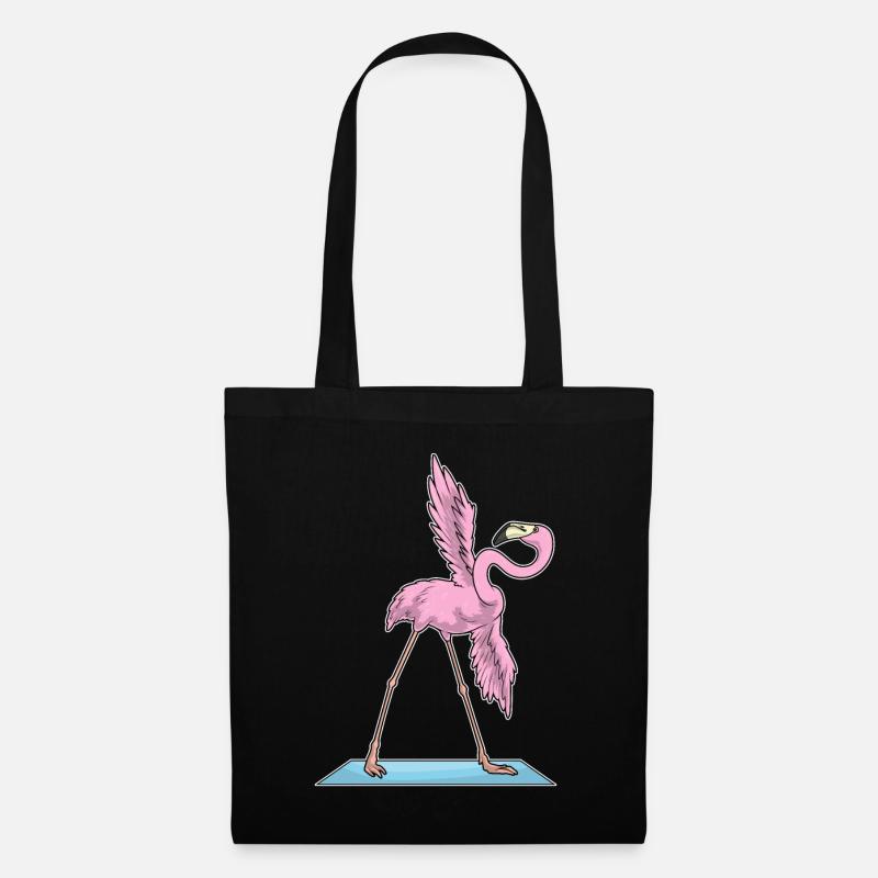 Flamingo Yoga Yogamatte - Stoffbeutel - Schwarz