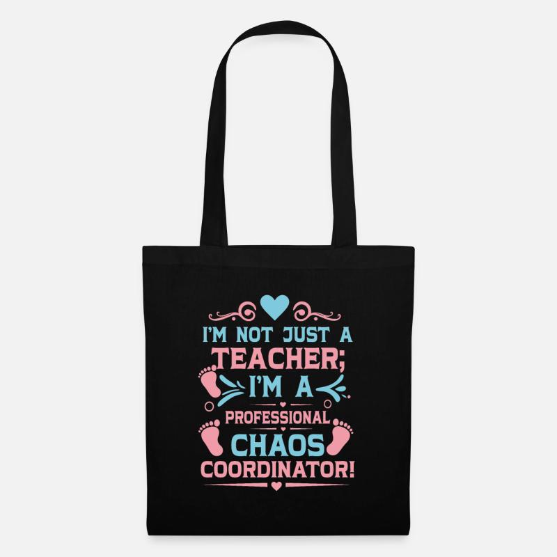 Ich bin nicht nur Lehrer; Ich bin ein professioneller Chaos C - Stoffbeutel - Schwarz