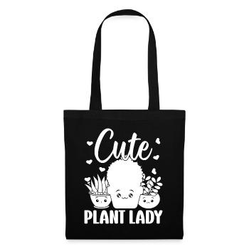 jardinier paysagiste jardinier filles - plante mignonne - Sac en tissu - noir - Devant