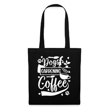 Chiens Jardinage Café - Jardinage Filles Hobby - Sac en tissu - noir - Devant