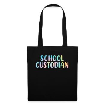 Concierge d’école Nettoyage Concierge Tie Dye - Sac en tissu - noir - Devant