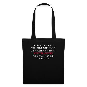 True Crime Mystère Amant du crime Fan Cadeau Drôle - Sac en tissu - noir - Devant
