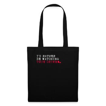 Je préfère regarder True Crime Krimi - Sac en tissu - noir - Devant