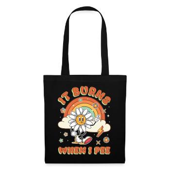 Drôle de dire « Ça brûle quand je fais » ! - Sac en tissu - noir - Devant