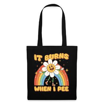 Drôle de dire « Ça brûle quand je fais » ! - Sac en tissu - noir - Devant