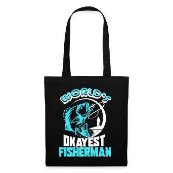 Fisherman World's Okayest Fisherman - Tote Bag - black - Front